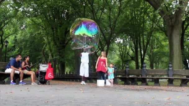 Mensen in central park, new york — Stockvideo