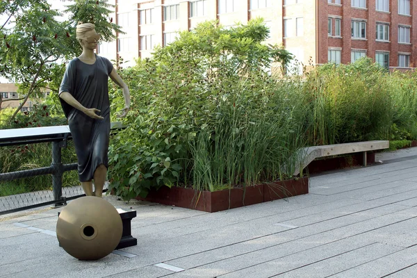 High Line. New York City. Elevated pedestrian Park — Stock Photo, Image