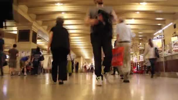 ニューヨーク市のグランドセントラル ターミナル、有名な駅 — ストック動画