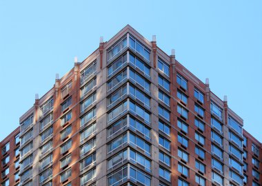 Modern ofis binaları ve gökdelen arka plan