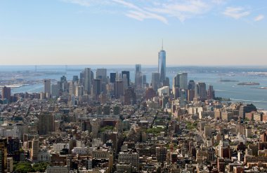 New york city hava panoramik görünüm