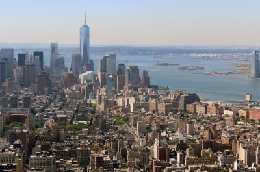 New york city hava panoramik görünüm