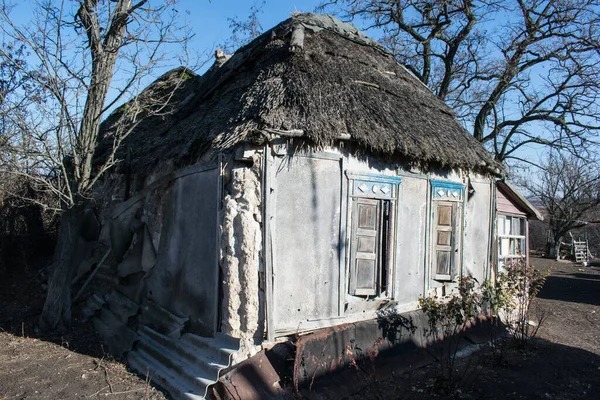 Old Ukrainian Peasant House Village — Stock fotografie