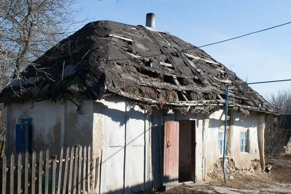 Velha Casa Camponesa Ucraniana Aldeia — Fotografia de Stock