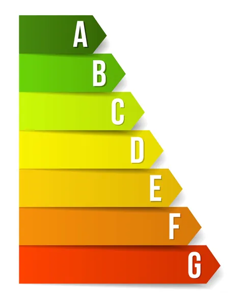 Label efisiensi energi - Stok Vektor