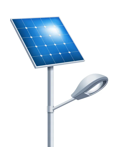 Solar street lamp — Stock Vector