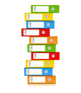 Pile of  ring binders clipart