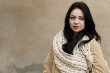 Kış kadın portresi