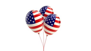 parlak vatansever bize balonlar ile Amerikan bayrağı tasarım