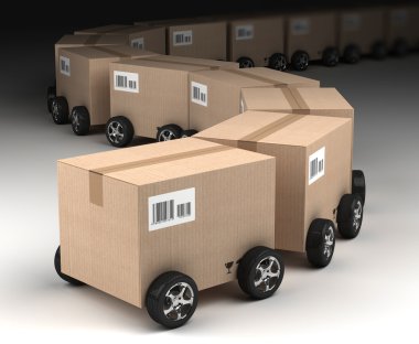 Shipping, logistics and delivery concept
