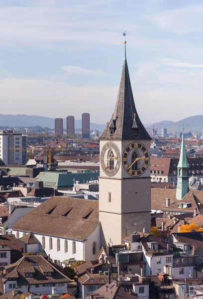 Iglesia de San Pedro en Zurich —  Fotos de Stock