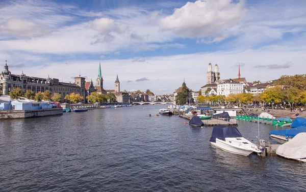 Zurich, the Limmat river — Stock Photo, Image