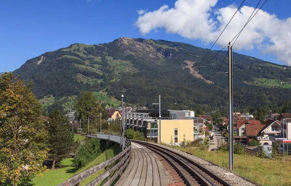 Ferrocarril Rack a Mt Rigi, Suiza — Foto de Stock