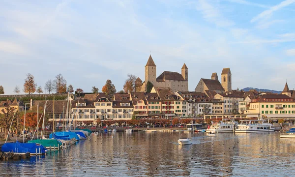 Rapperswil, musim gugur malam — Stok Foto