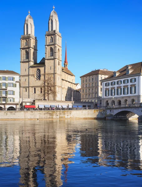 Zurigo, la Cattedrale del Grande Minster — Foto Stock