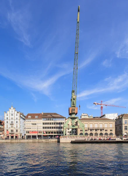 Grúa de muelle en Zurich — Foto de Stock