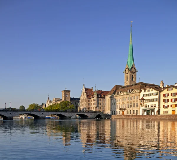 Zurich, the Lady Minster cathedral — Stock Photo, Image