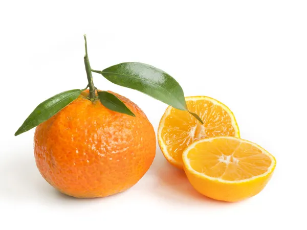 Два оранжевых мандарина — стоковое фото