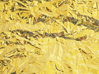 buruşuk kağıt ve altın