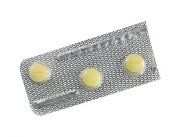 Piller förpackade i blåsor — Stockfoto