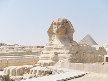 The Sphinx and the great Pyramid at Giza clipart