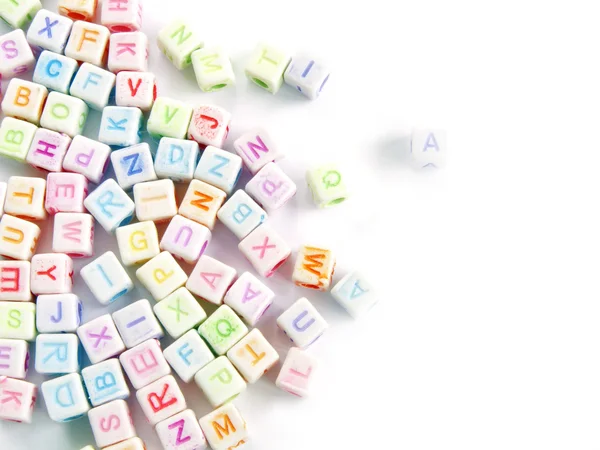 Imagem de vários blocos coloridos com o alfabeto — Fotografia de Stock