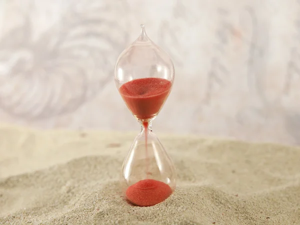 Sanduhr Sand und — Stockfoto