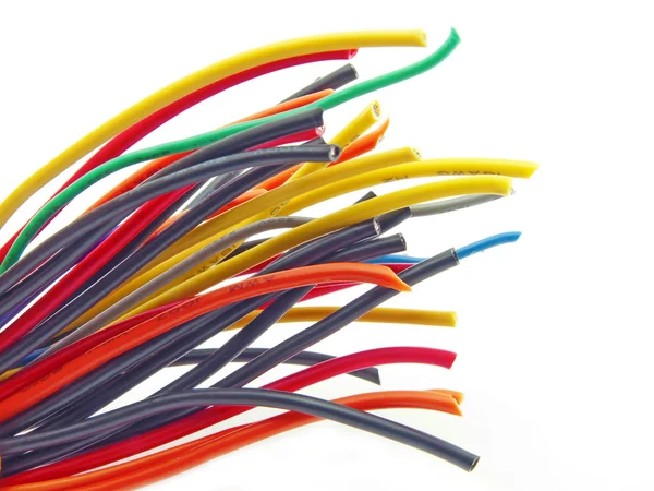 Разноцветный компьютерный кабель — стоковое фото