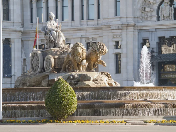 Cibeles fonte em madrid — Fotografia de Stock