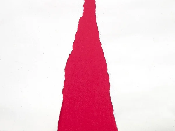 Gescheurd papier met rood — Stockfoto