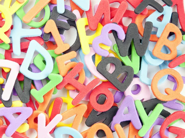 Letters and numbers and colors — Stock Photo, Image