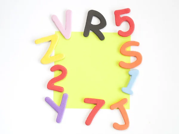 Letters and numbers and colors — Stock Photo, Image