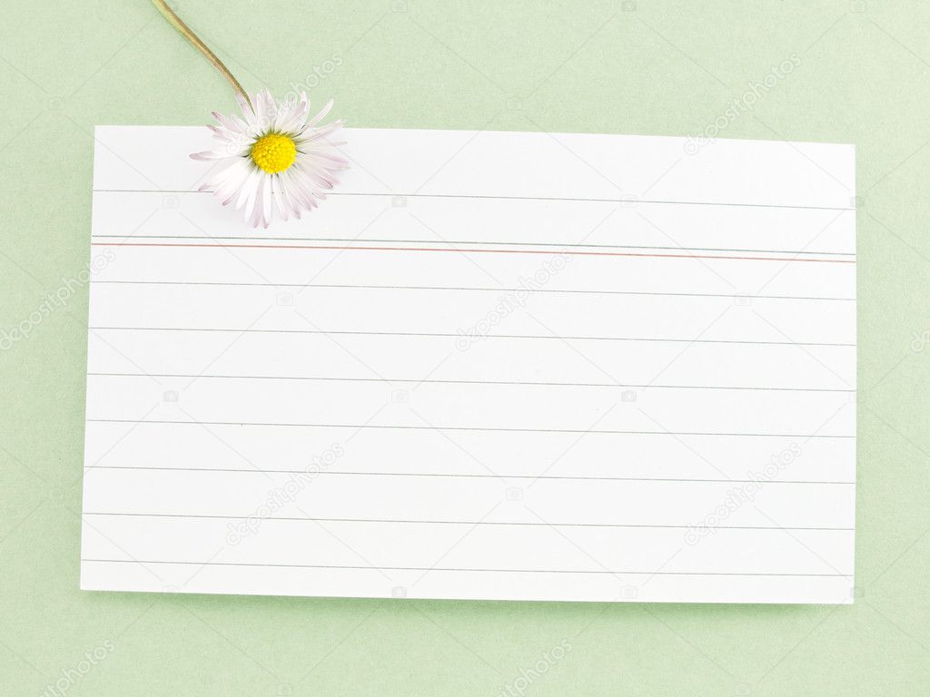 Note And Beautiful Flower