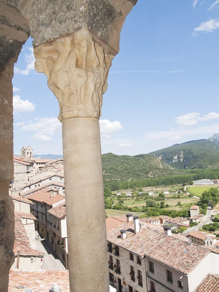 Window Romanesque medieval village from the village of frias — Stock Photo, Image