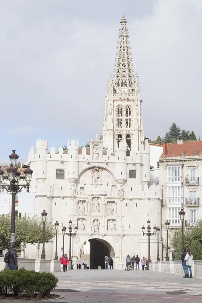 Arco de santa maria, burgos w północnej Hiszpanii. — Zdjęcie stockowe