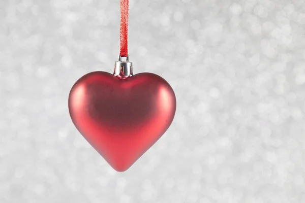 Christmas ornaments heart shaped — Stock Photo, Image