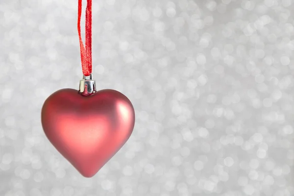 Christmas ornaments heart shaped — Stock Photo, Image