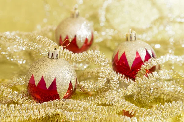 Rot-goldene Weihnachten — Stockfoto