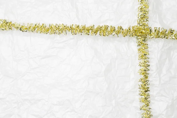 Gouden Kerstmis garland — Stockfoto
