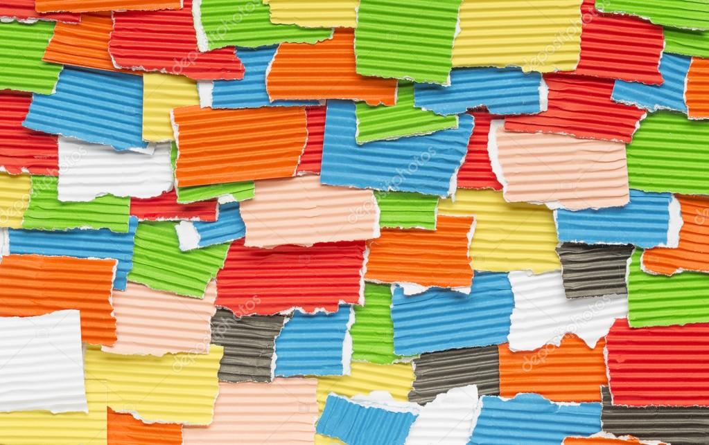 Pieces of colored construction paper Stock Photo by ©roberaten