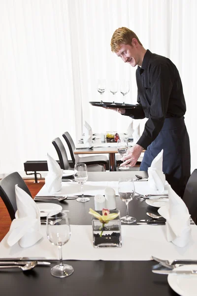 Restaurant table setup — Stock Photo, Image