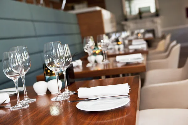 Restaurant table setup — Stock Photo, Image