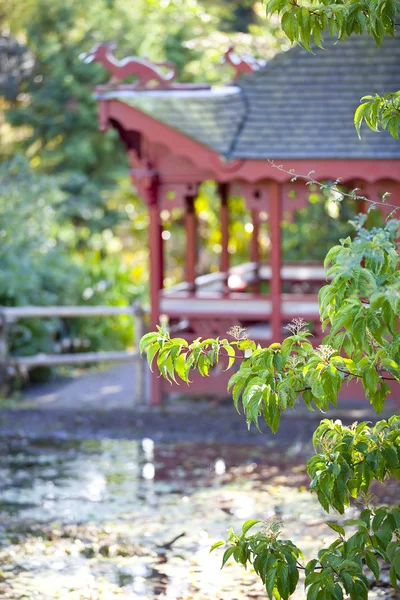 Chinesischer Pavillon am Teich — Stockfoto