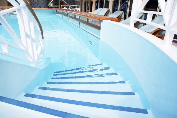 Pooll on the deck of a cruise ship Royalty Free Stock Photos