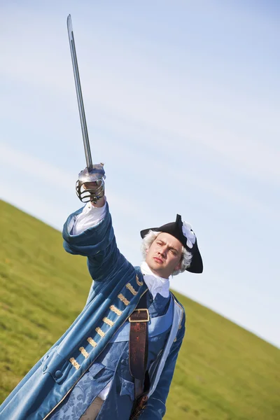 1700-talets brittiska armén infanteri redcoat enhetliga — Stockfoto