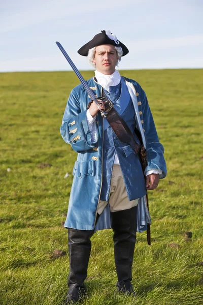 Форма британской пехоты XVIII века — стоковое фото