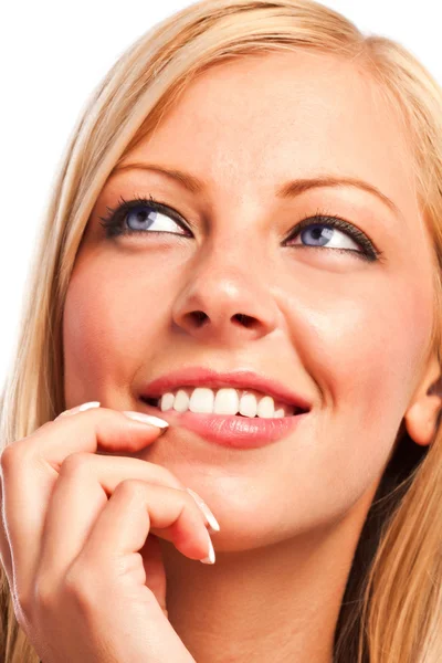 Face of a blonde girl — Stock Photo, Image