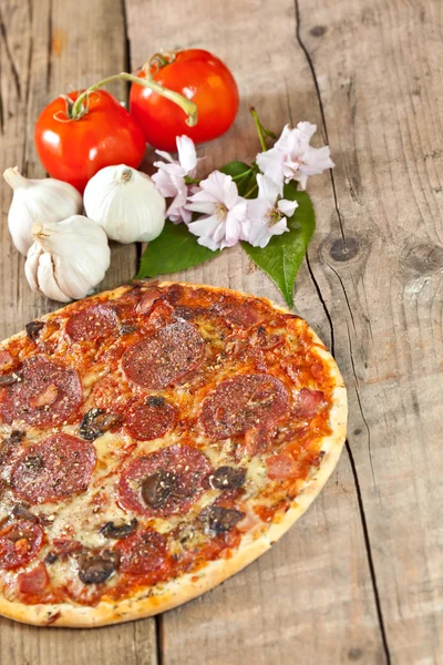 Baked pizza — Stock Photo, Image