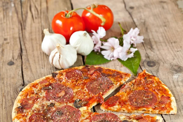 Baked pizza — Stock Photo, Image