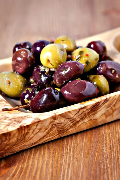 Mixed marinated olives — Stock Photo, Image